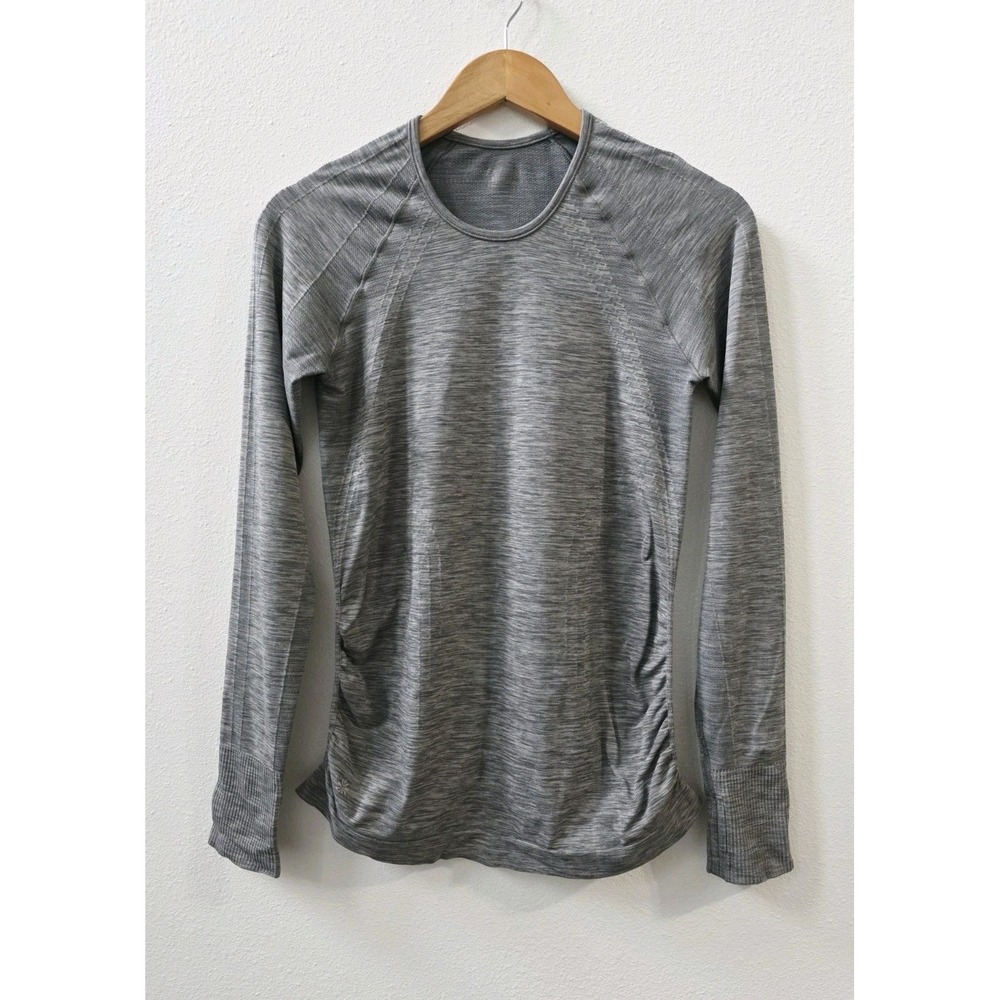 Athleta Speedlight Long Sleeve Women's Size Small Gray Thumbholes